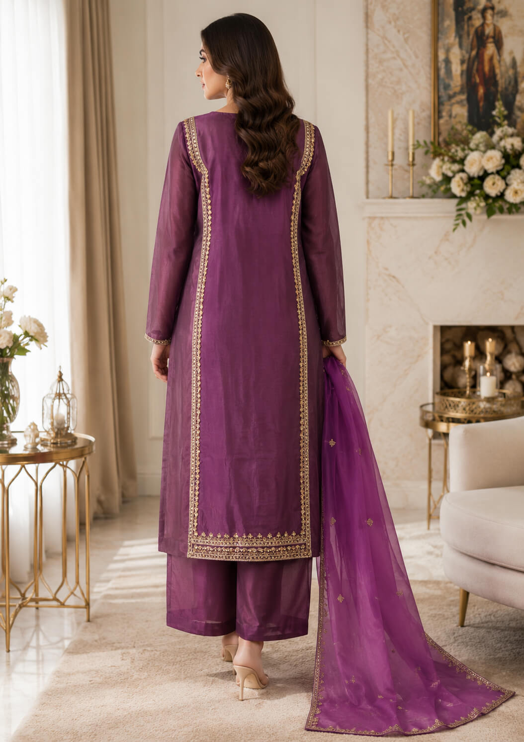 Opulent Sheesha Silk Panel Suite – MT.831 - Image 4