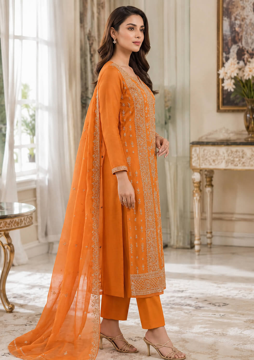 Exclusive Sheesha Silk Handcrafted 2-Piece Suit – SS.830 - Image 2
