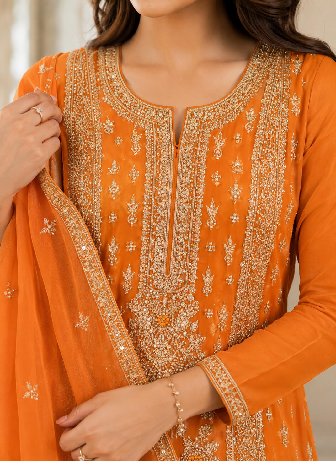 Exclusive Sheesha Silk Handcrafted 2-Piece Suit – SS.830 - Image 3