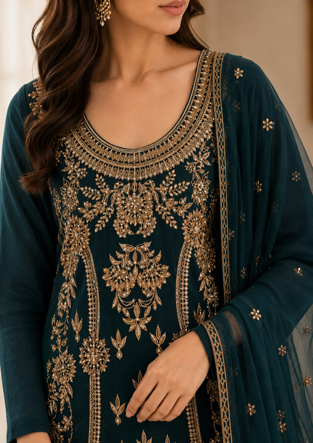 Sheesha Silk Handwork 2-Piece Suit – SS.820 - Image 3
