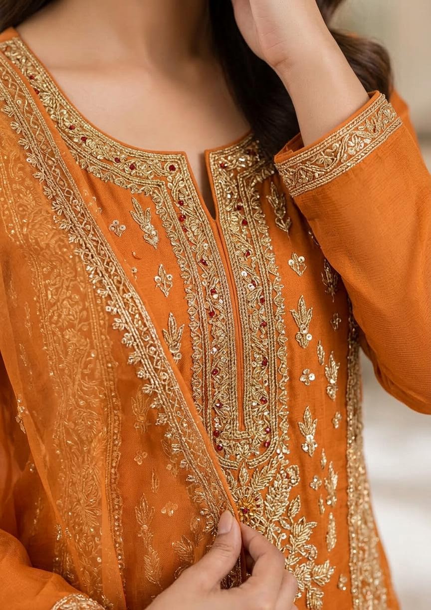 Exclusive Sheesha Silk Handcrafted 2-Piece Suit – SS.830 - Image 4