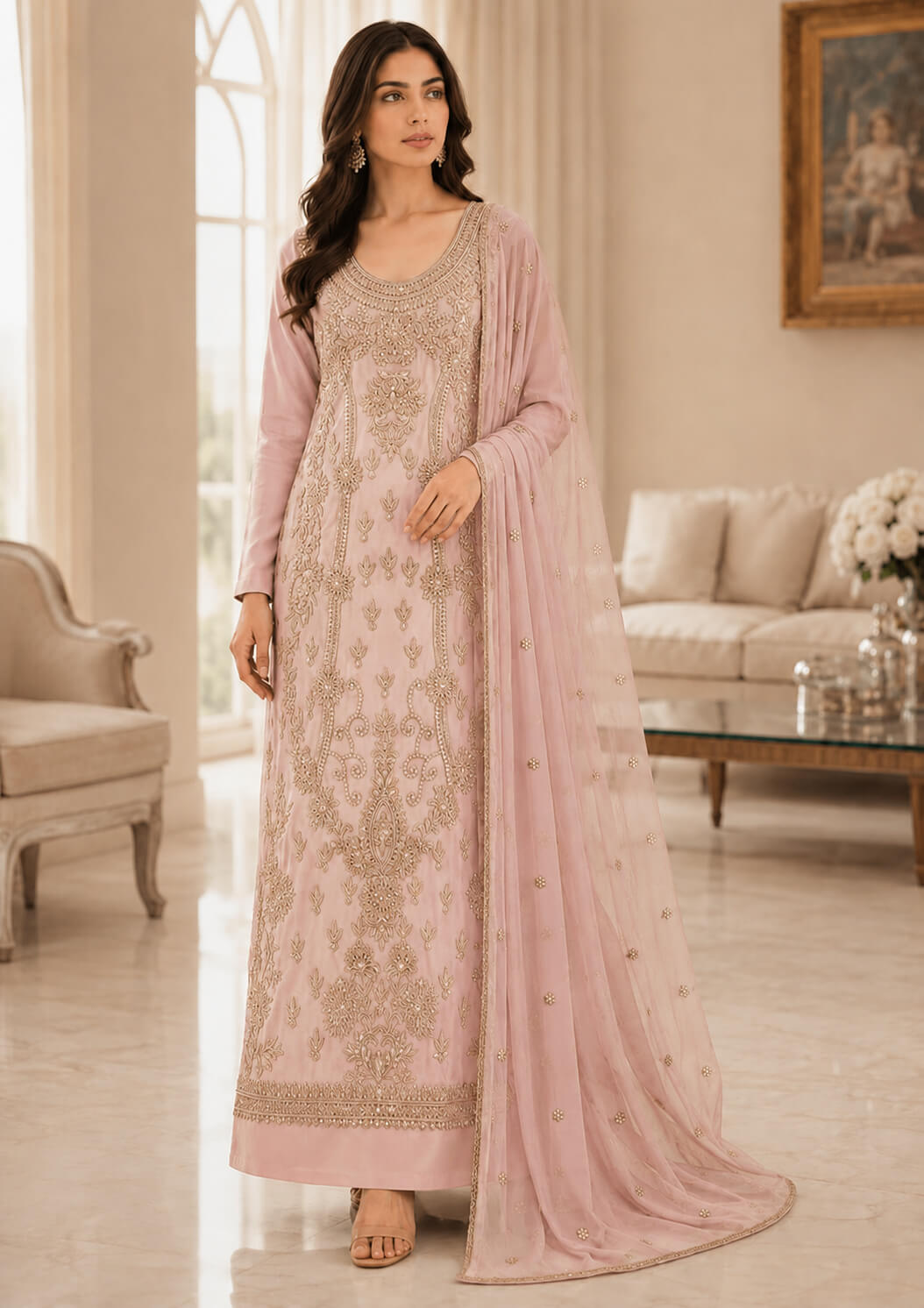 Sheesha Silk Handwork 2-Piece Suit – SS.820 - Image 4
