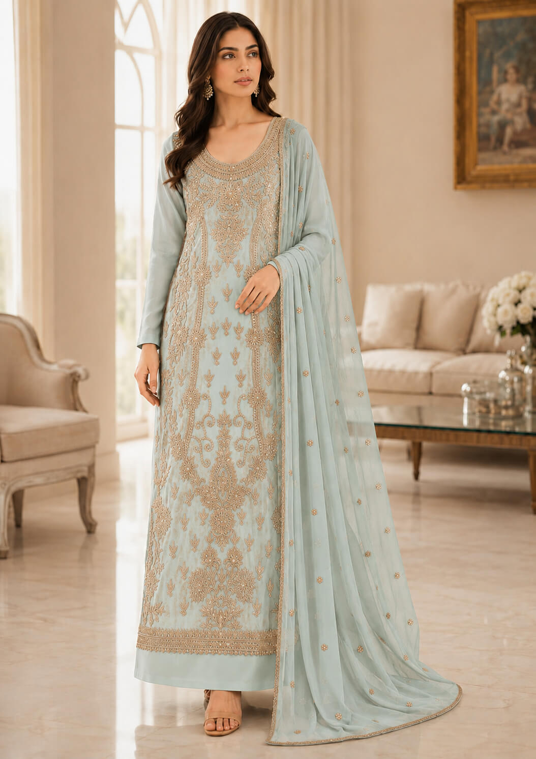 Sheesha Silk Handwork 2-Piece Suit – SS.820 - Image 5