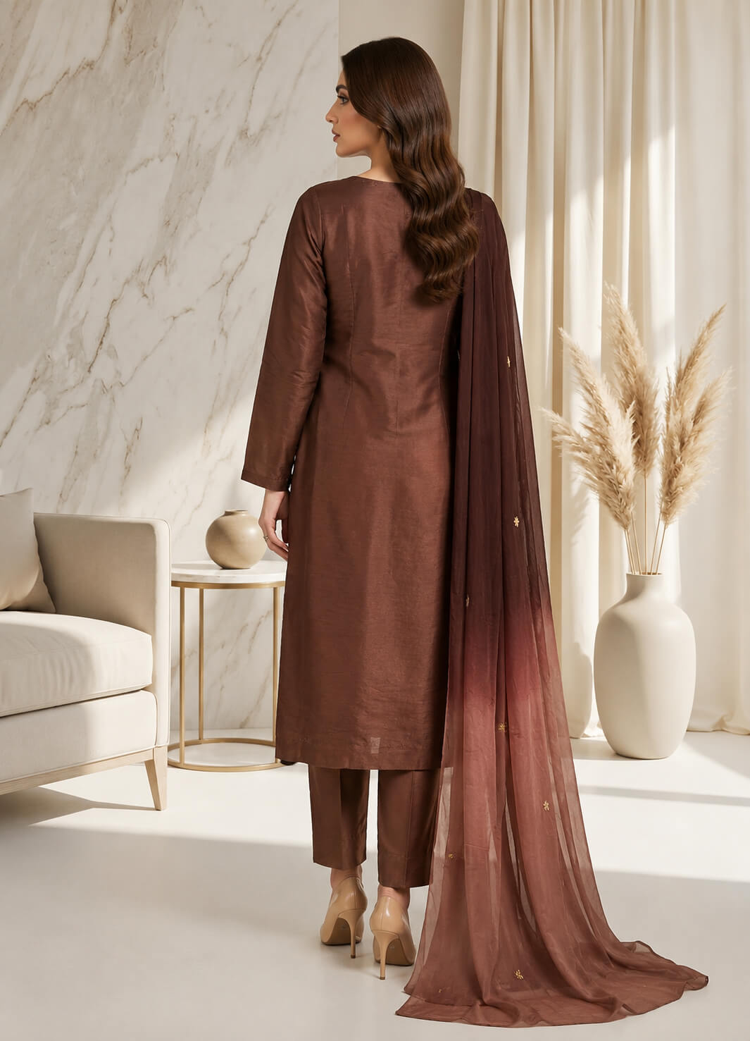 Handmade Sheesha Silk Formal Suit – MT.812 - Image 4